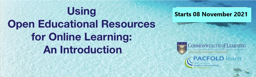 Open Educational Resources for Online Teaching: An Introduction Starting 08 November  2021